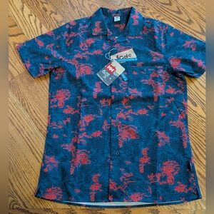 NEW! Men's Helly Hansen Button Front Short Sleeve Shirt Size Small